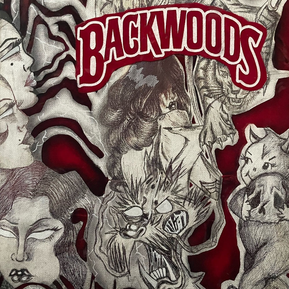 *New handmade* red velvet backwoods canvas